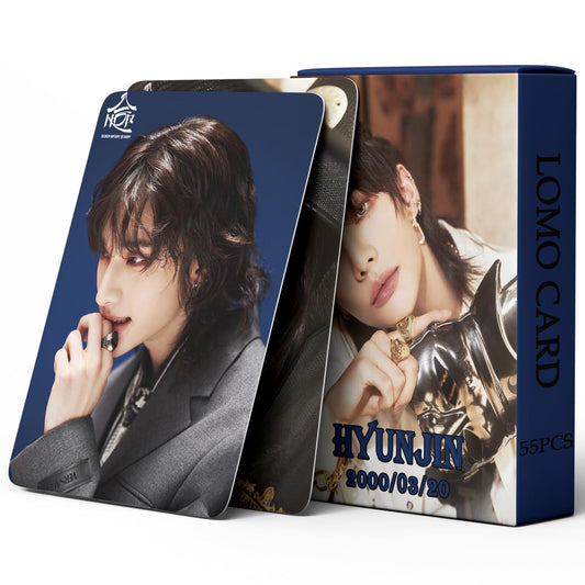 55 PCS Stray Kids Small Card (HOP) Huang Hyunchen HyunJin Lomo Cards, Photocards