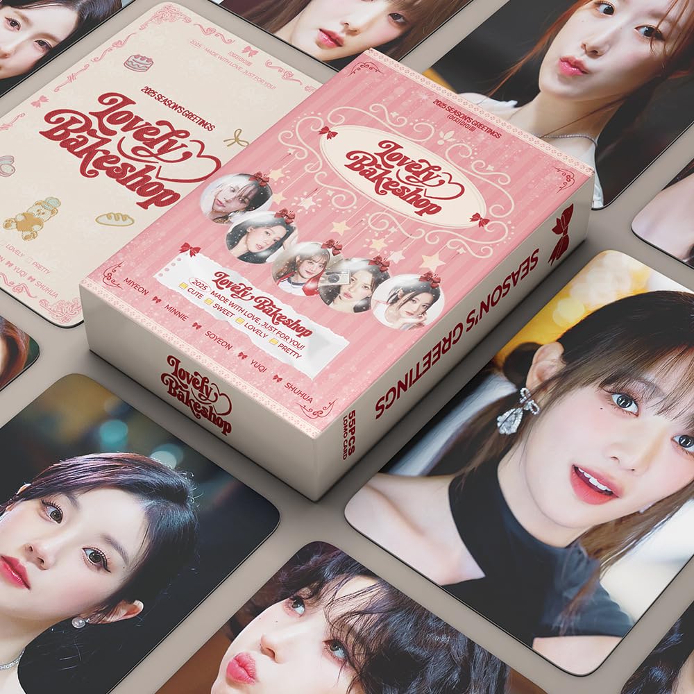 KPOP (G) I-DLE  Photocards Album 2025 Lovely Bakeshop  Merch 55 PCS Hallyu Poster Lomo Cards, Photocards