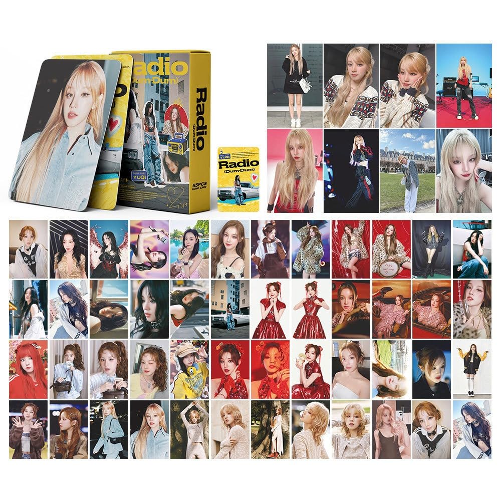 (G) I-DLE Photocards 55pcs YUQI SOLO Album Radio (DUM DUM) Merch LOMO Cards Song Yuqi