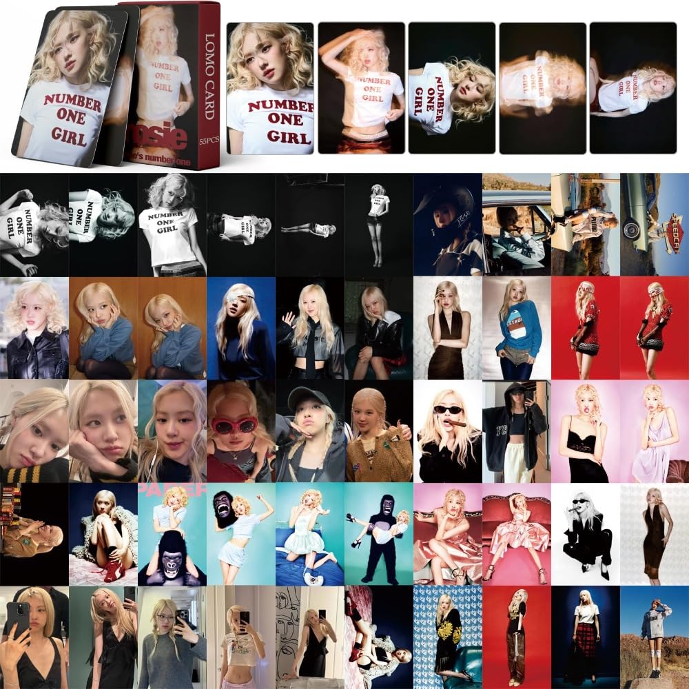 55 PCS Blackpink ROSE small card number one girl cards ROSIE Lomo Cards, Photocards