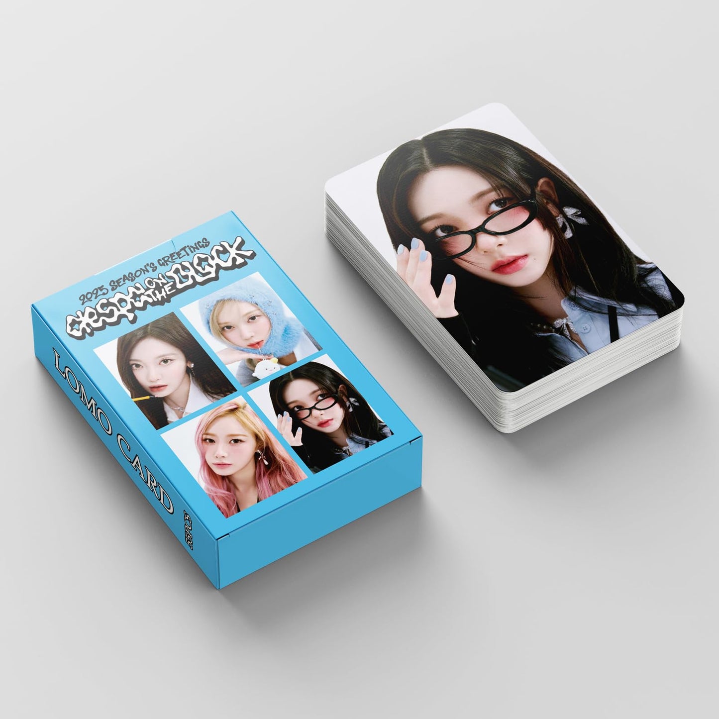 55 PCS AESPA small cards in stock 2025 aespa SEASON'S GREETINGS Cards KARINA Lomo Cards, Photocards