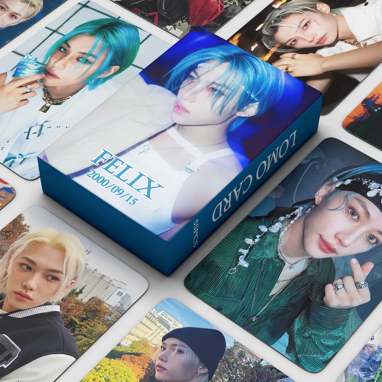 55 PCS Stray kids Li Longfu Single Small Lomo Cards，Stray kids  merch Photocards