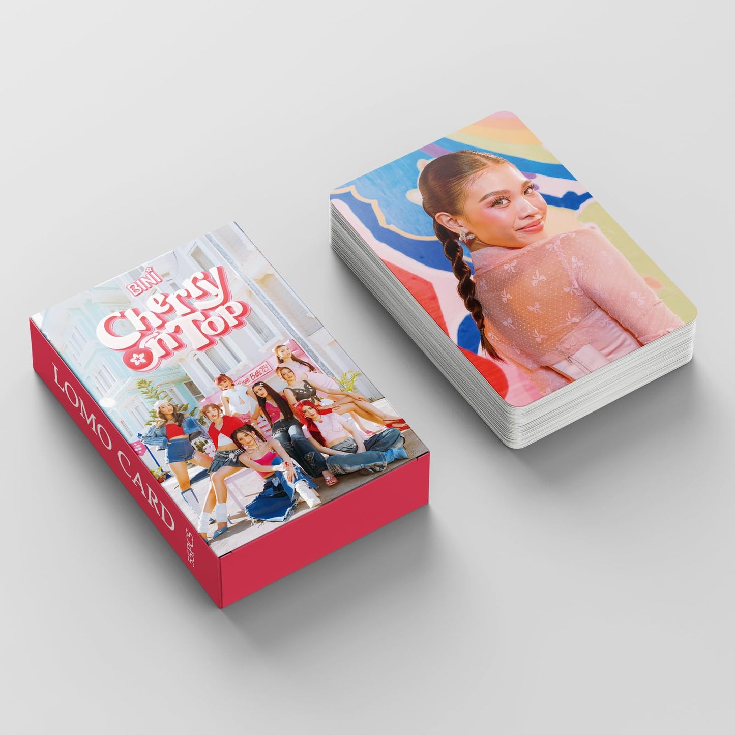 55 PCS BINI small cards in stock CHERRY ON TOP Cards STACEY SHEENA GWEN MALOI Lomo Cards, Photocards