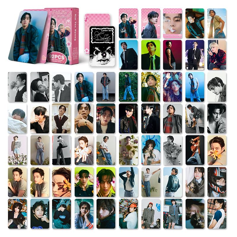 92 PCS V Album FRI (END) S Merch Double Sided LOMO Cards, 60 Pcs Photo Cards And 32 Pcs Music Stickers