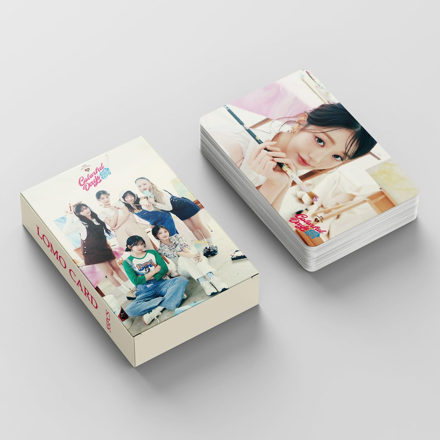 55 PCS IVE Kpop Photocards Album 2025 SEASON'S GREETINGS Merch Zhang Yuanying Colorful Days Lomo Cards