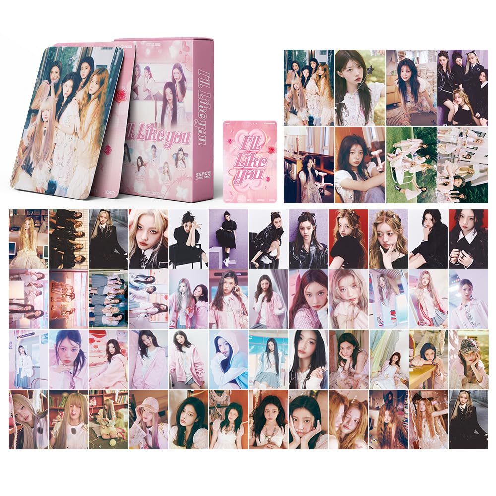 illit photocards 55 PCS  Limei returns to the album  I'LL LIKE YOU  Merch, Li Yuanxi Jing Moe Hua IROHA Lomo Cards