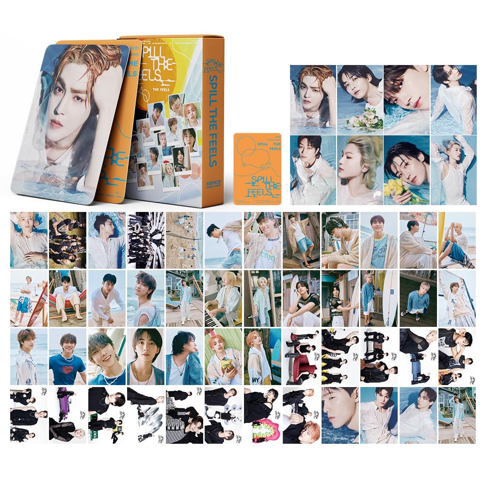 55 pcs st 17 small card SPILL THE FEELS album rights Shun Rongyou Xu Minghao Lomo Cards, Photocards