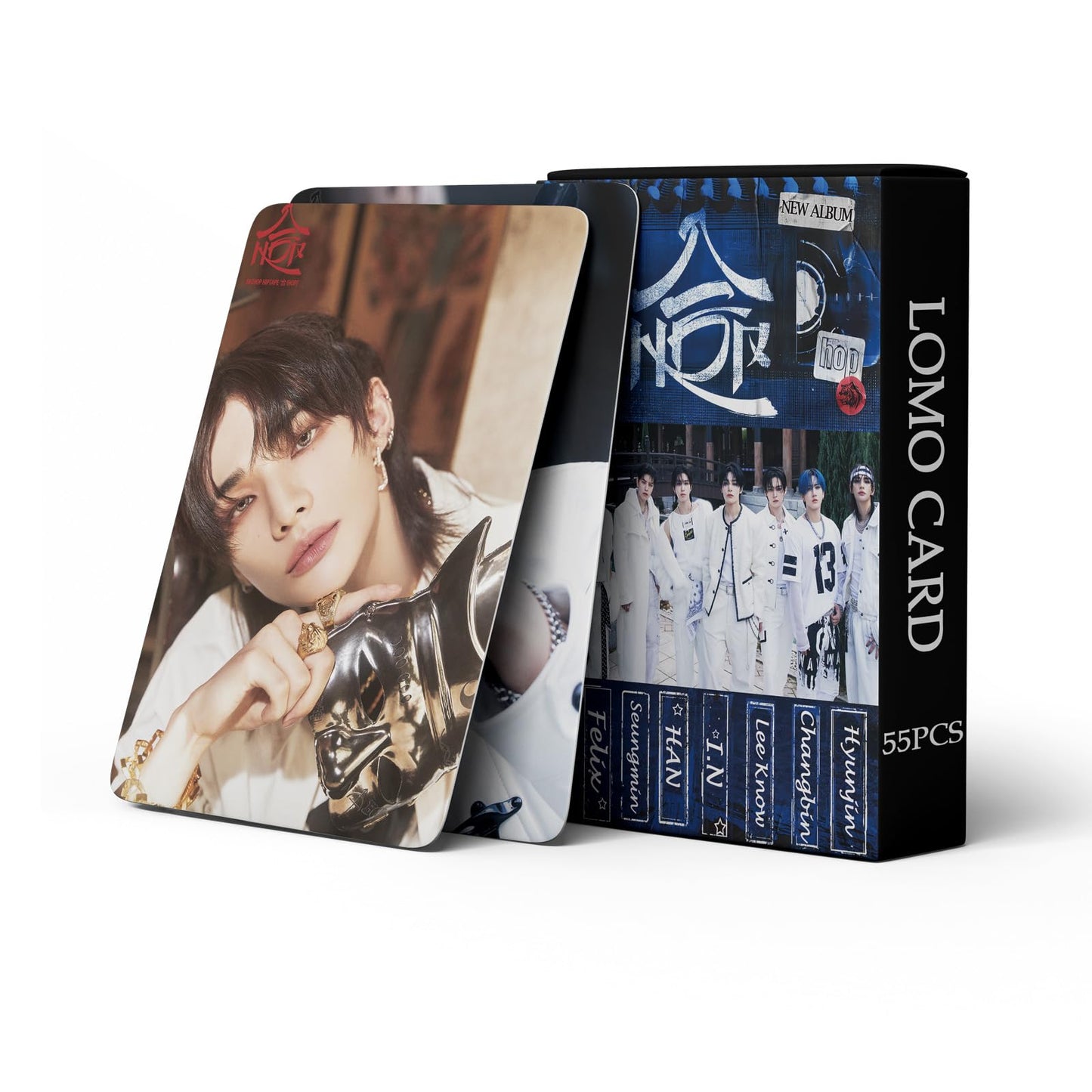 55 PCS Stray Kids Small Cards (HOP) Huang Xuanchen FELIX Li Longfu Fang Can Lomo Cards, Photocards