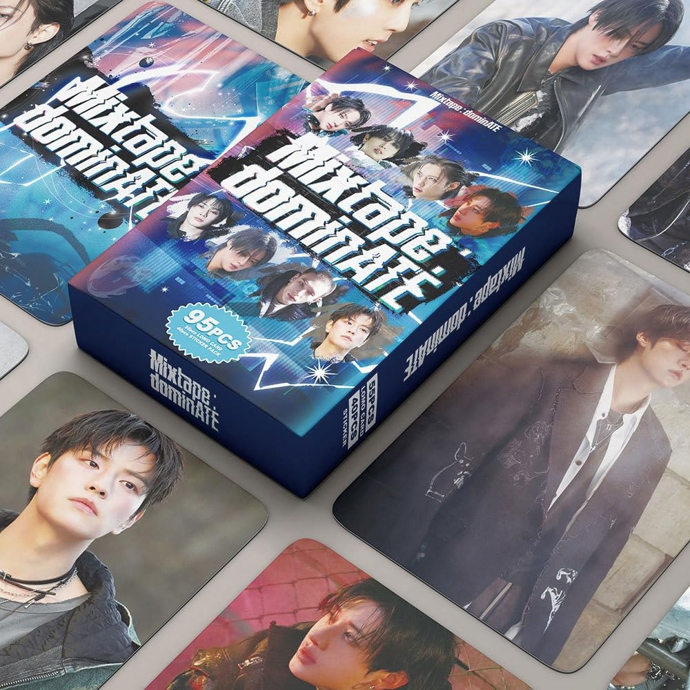 Kpop Stray Kids Photo Cards 95 Pcs Album 2025  Mixtape: dominATE  Merch 55 Pcs Lomo Cards And 45 Pcs Music Stickers