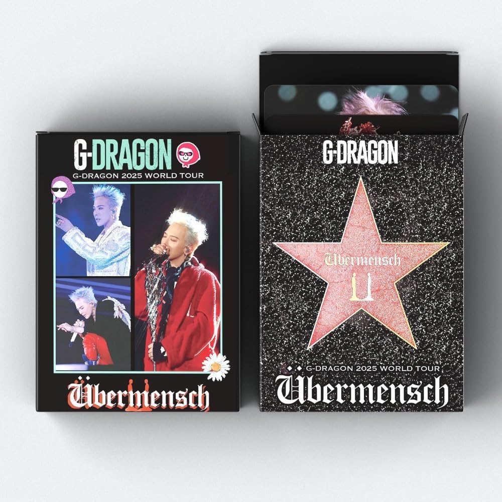 G-DRAGON Photocards Kpop 55 Pcs Bigbang G-DRAGON Photocards 2025 Tour Small Card Übermensch Album Merch
