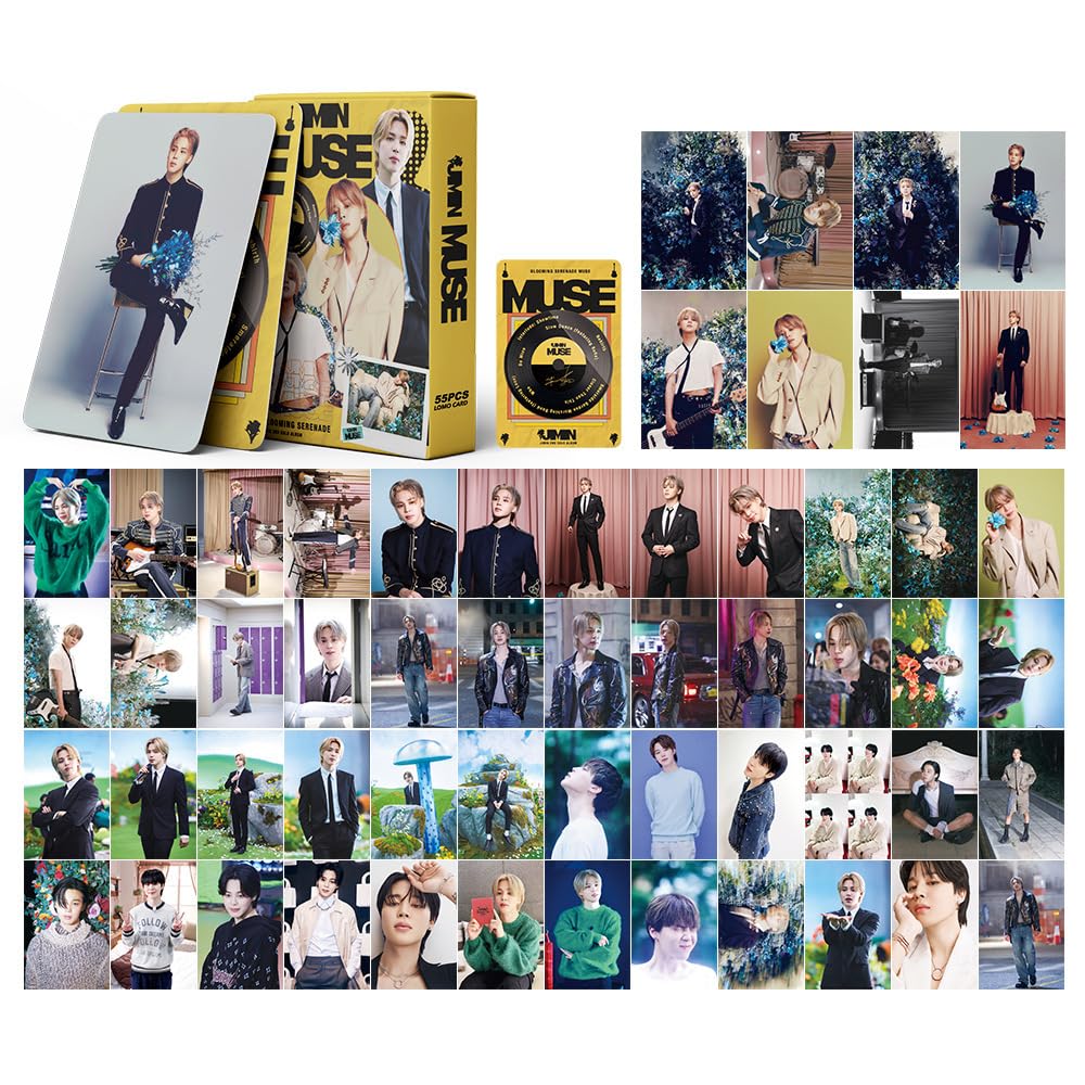 55 Pcs Kpop Jimin PhotoCards New Solo Album (MUSE)  Merch Lomo Cards