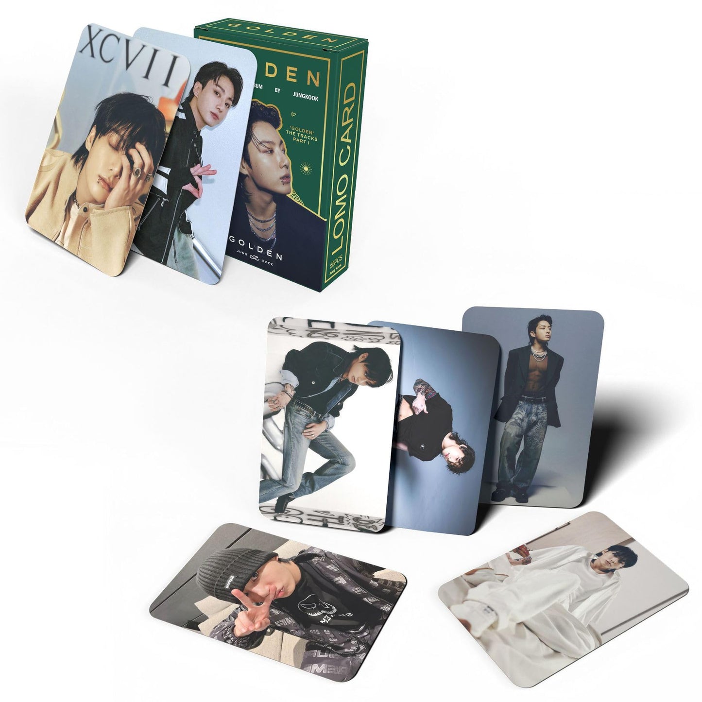 55 PCS  JUNG KOOK  Photocards  Album GOLDEN Merch Lomo Cards,  stuff gifts