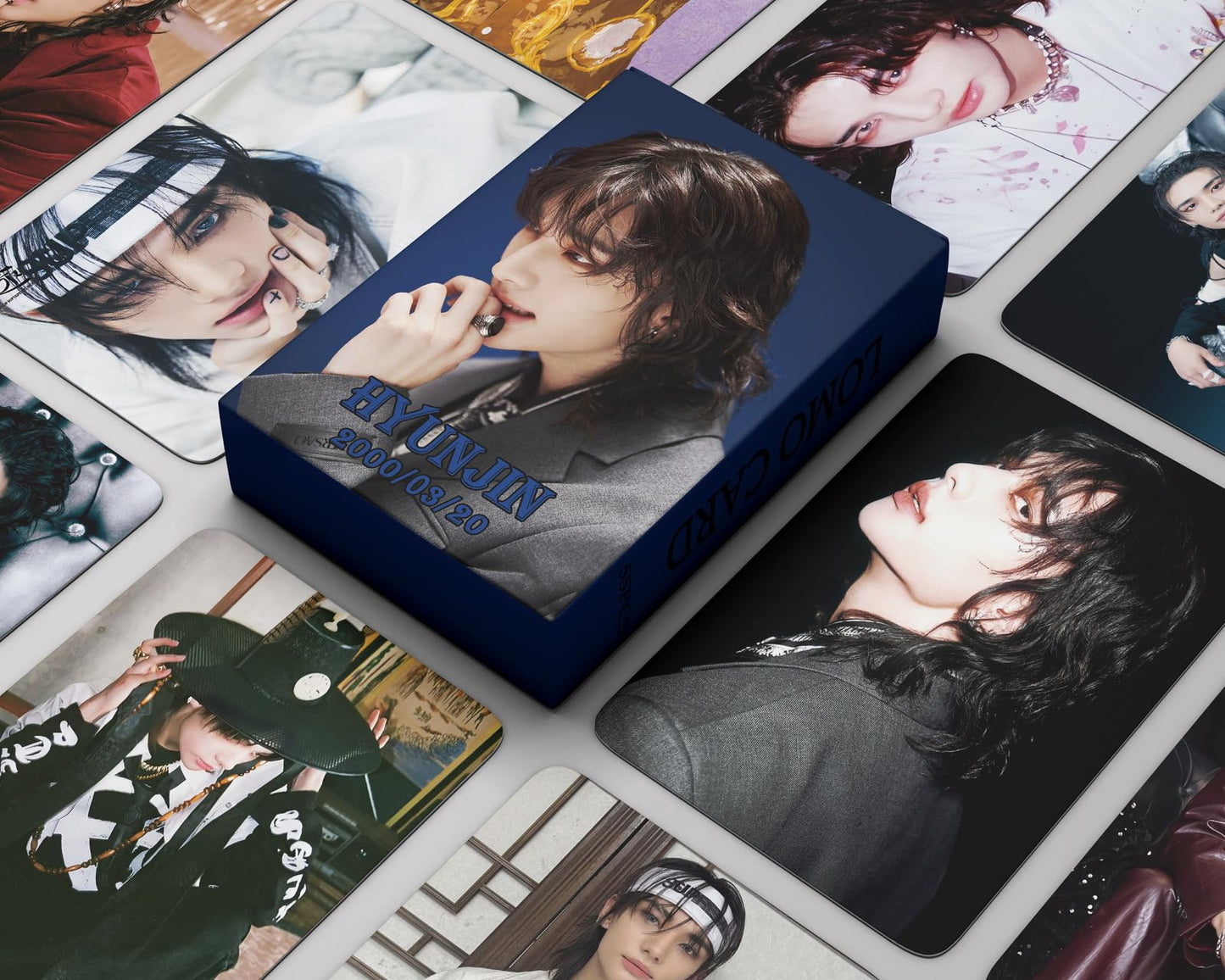 55 PCS Stray Kids Small Card (HOP) Huang Hyunchen HyunJin Lomo Cards, Photocards
