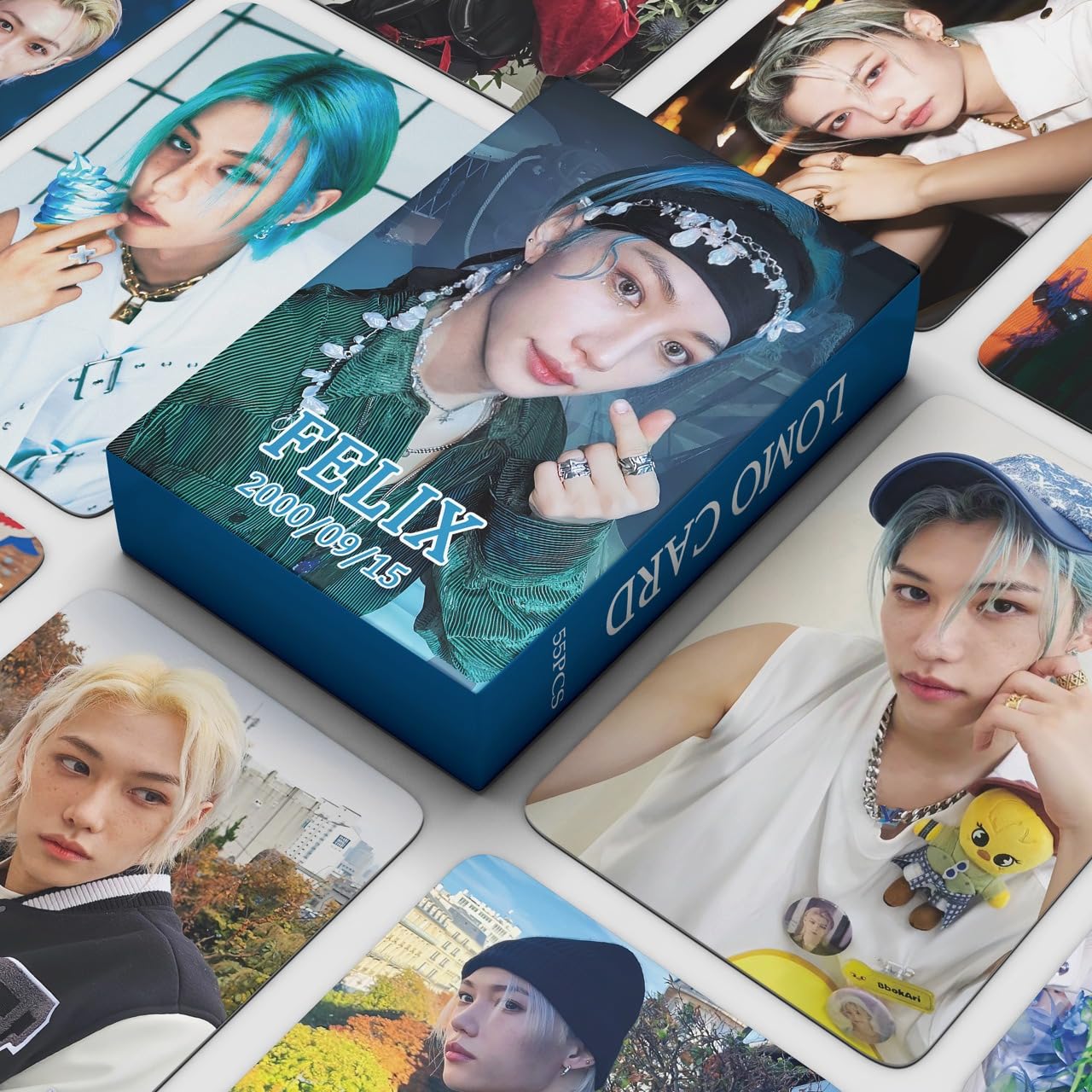 55 PCS Stray kids Li Longfu Single Small Lomo Cards，Stray kids  merch Photocards