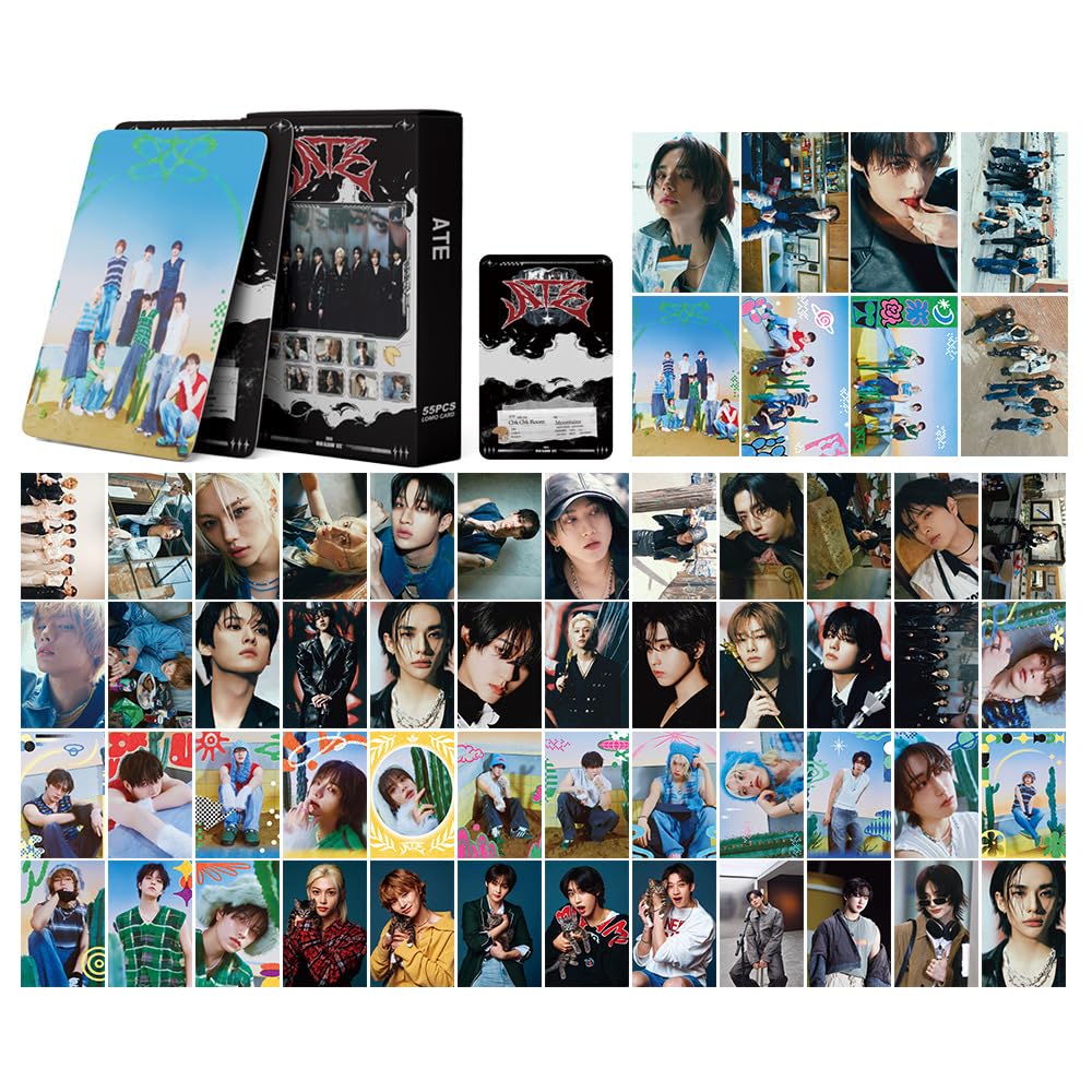 Stray Kids Photocard Set 4Pack/260Pcs HOP Album Cards And Music Stickers，GANT Album , SKZ SECRET Album,ATE Album merch Lomo Cards