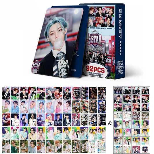 Stray Kids Photo cards 92 Pcs kpop Photocards STRAYKIDS Album 5-STAR Merch 60 Pcs Lomo Cards And 32 Pcs stray kids stickers