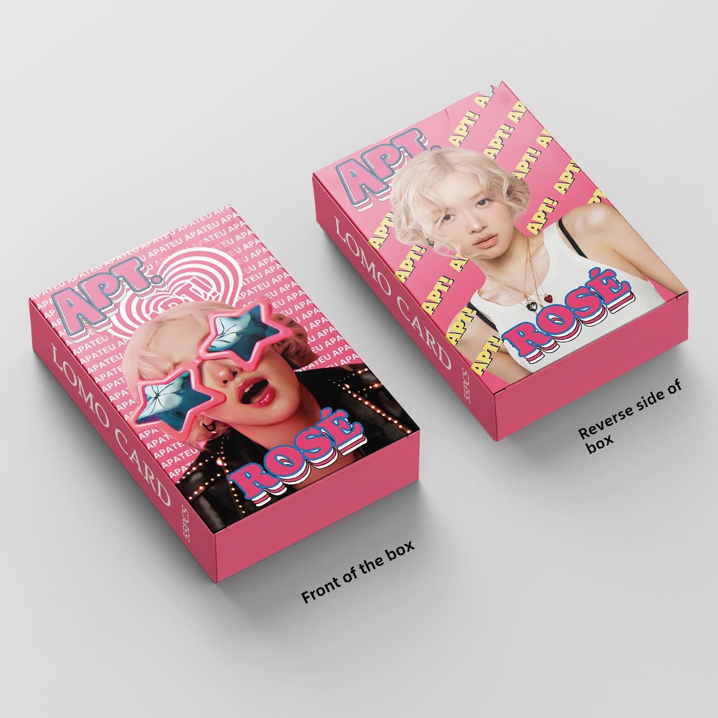 55 PCS Blackpink ROSE Small Card APT Album Merch Lemo Card Pink Small Card Pu Chaeying ROS ÉLomo Cards, Photocards