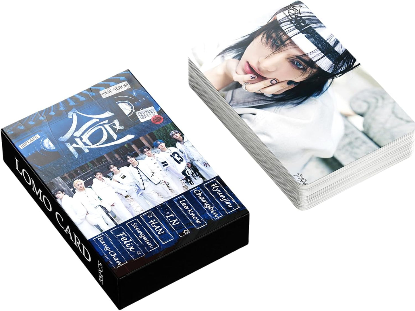 Stray Kids Photocards HOP Album Photo Cards 55 PCS KPOP SKZHOP HIPTAPE (HOP) Post Card Stray Kids Merch Boys and Girls Card Set Lomo Cards, Photocards