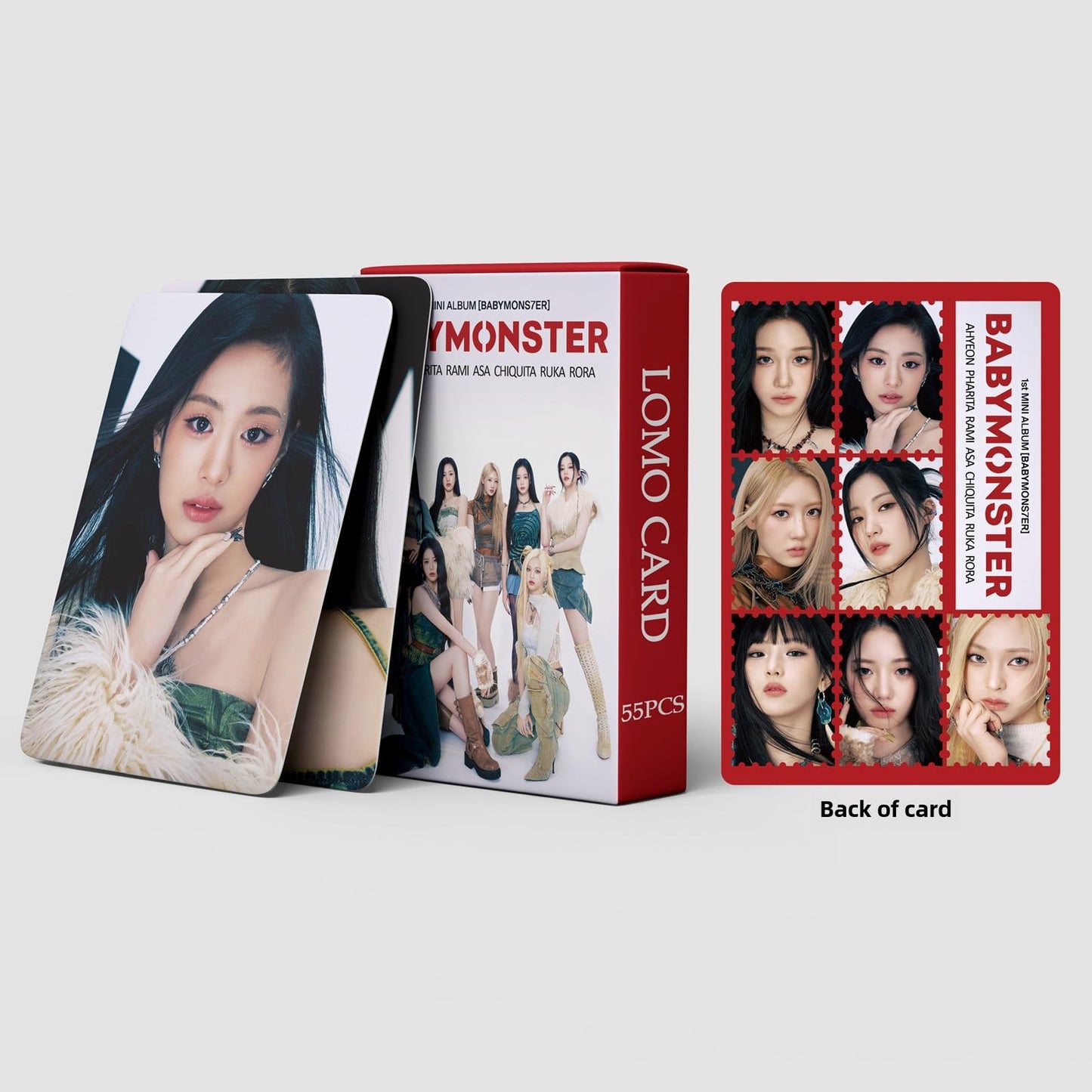 Baby Monster Photocards,55 PCS small cards SHEESH cards BABYMONSTER  Album HARAM  Merch Lomo Cards