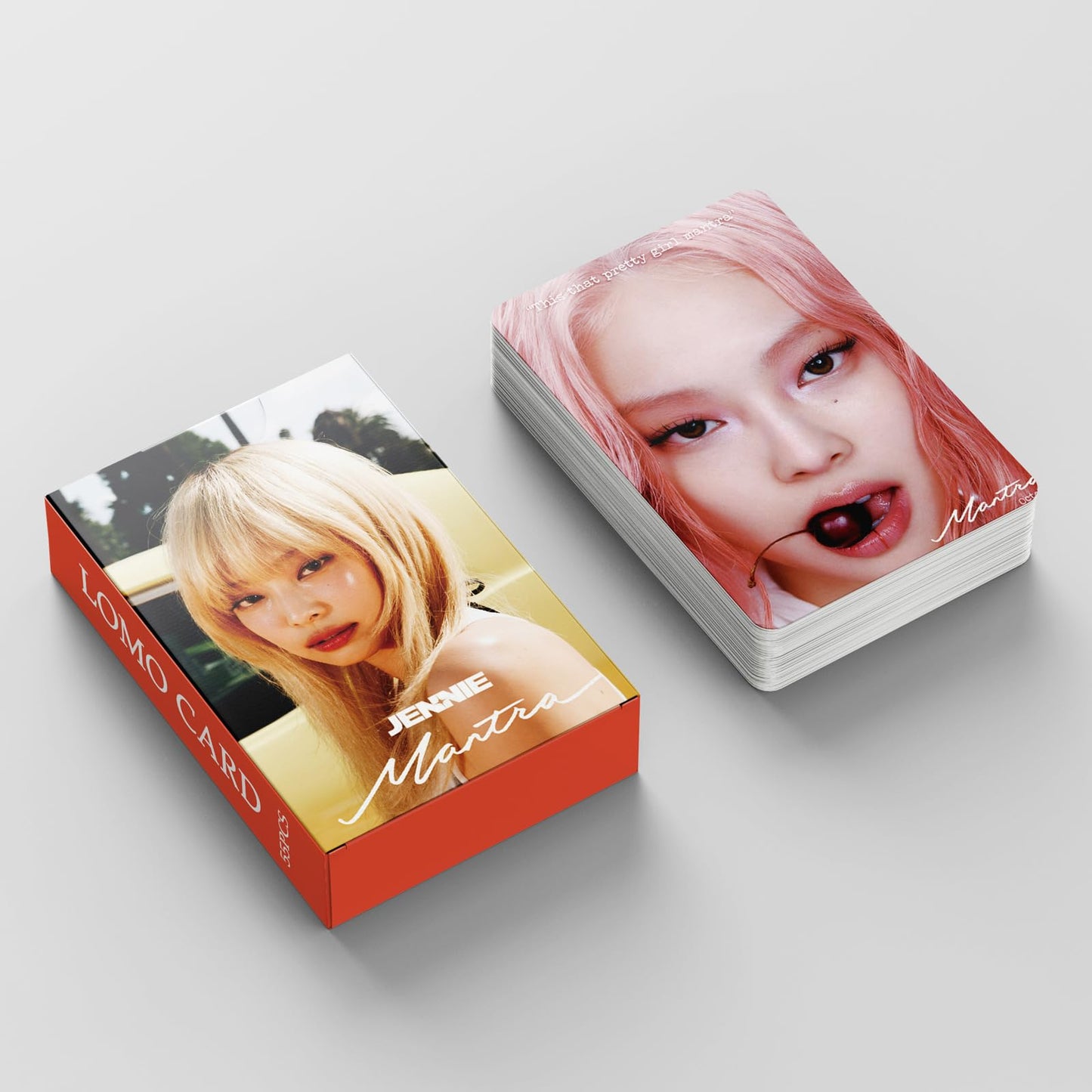 55 PCS JENNIE Small Cards Mantra Card BlackPink Gold Jenny Lomo Cards, Photocards