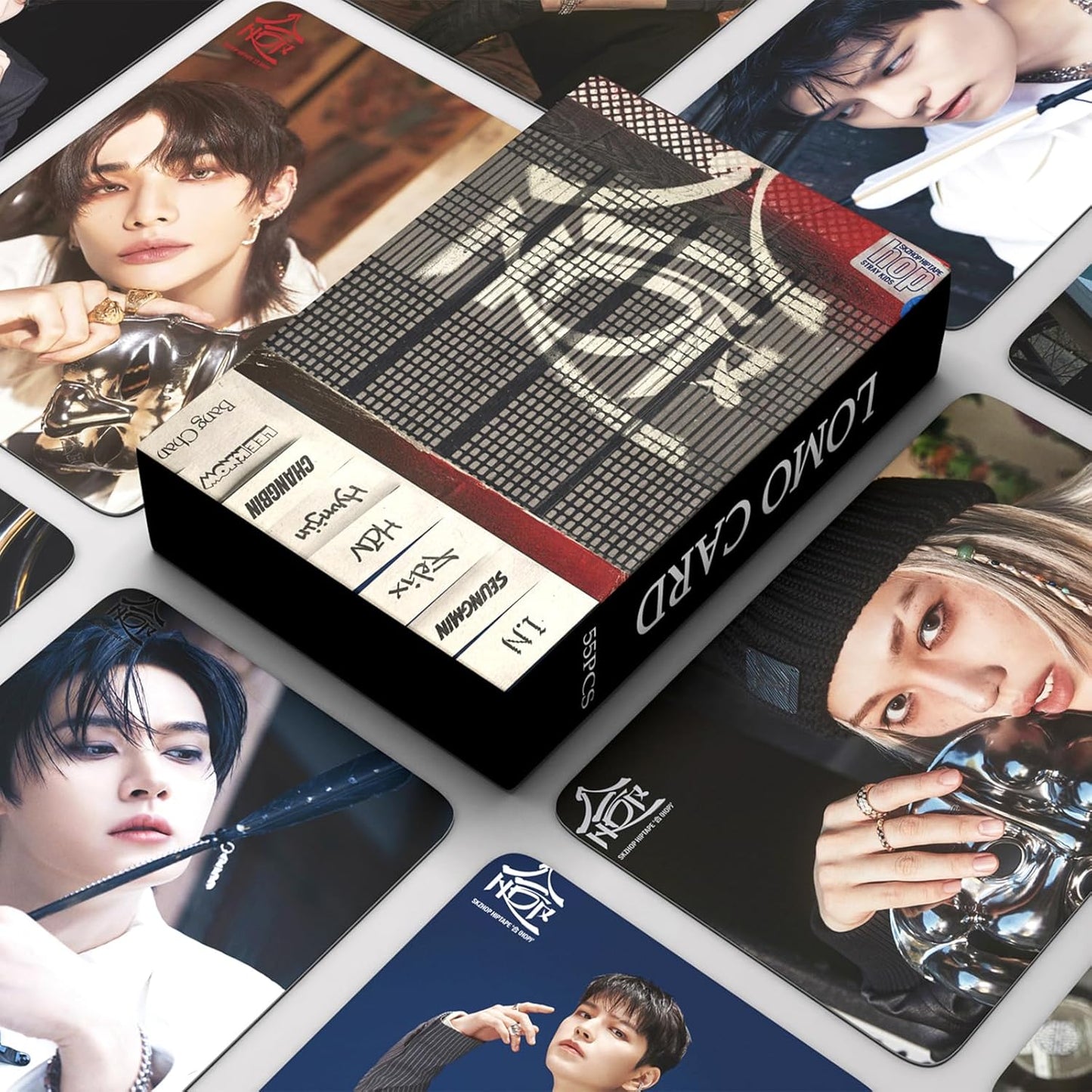 Stray Kids Photocards HOP Album Photo Cards 55 PCS KPOP SKZHOP HIPTAPE (HOP) Post Card Stray Kids Merch Boys and Girls Card Set Lomo Cards, Photocards