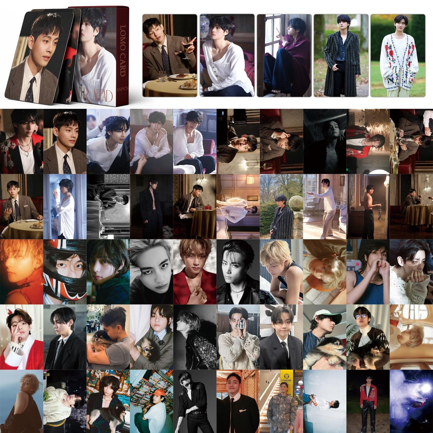 55 PCS Kim Tai Heng WINTER AHEAD Cards WHITE WINTER Small Card Fat Bullet V Lomo Cards, Photocards