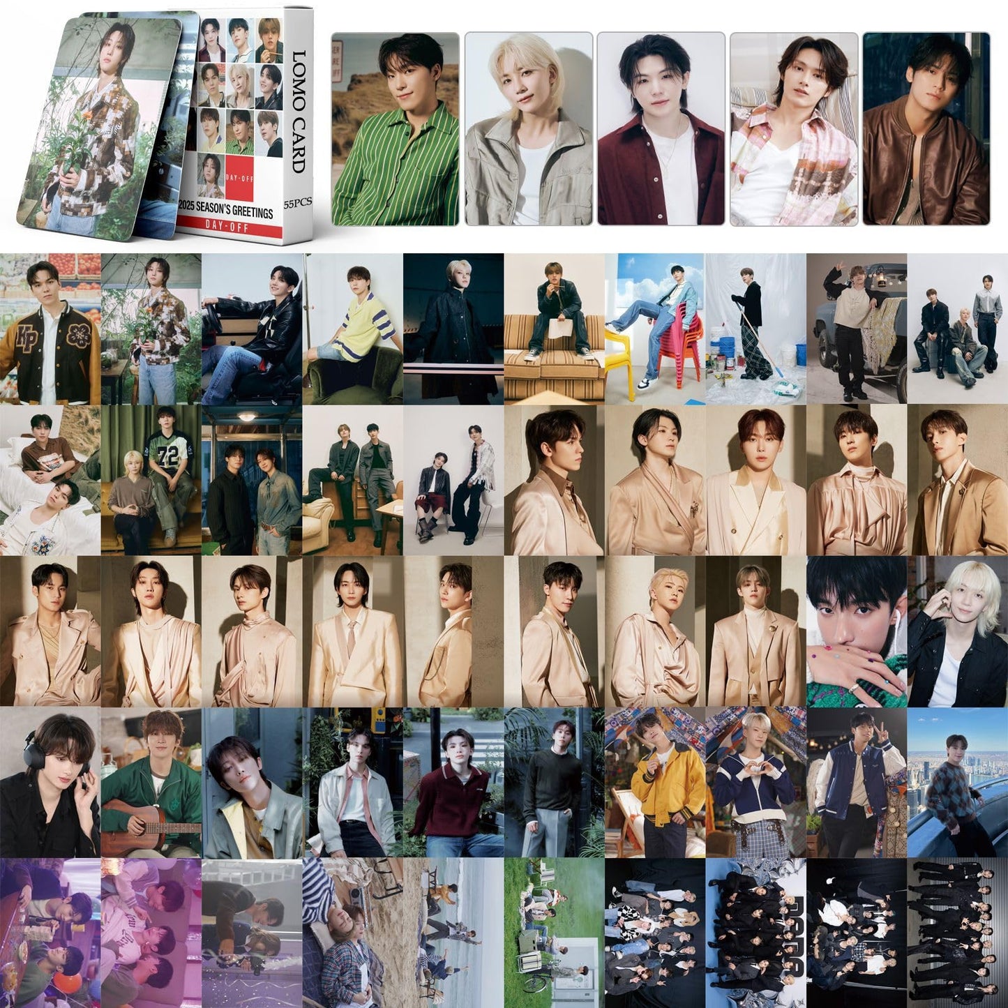 55 PCS SEVENTEEN cards 2025 SEASON'S GREETINGS small card Xu Minghao Yin Jinghan Lomo Card, photocards