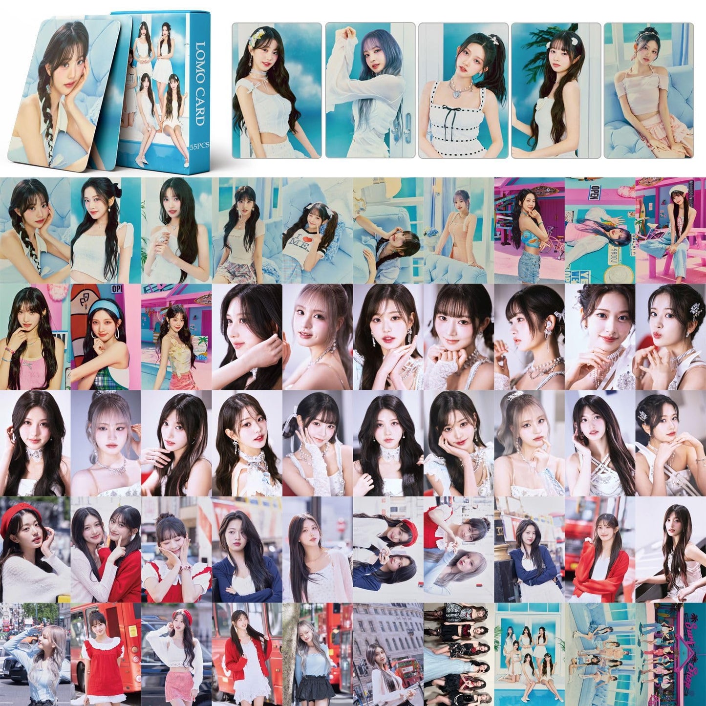 55 PCS Kpop IVE Photocards ALIVE Zhang Yuanying autumn Li Rui wonyoung crush Lomo Cards