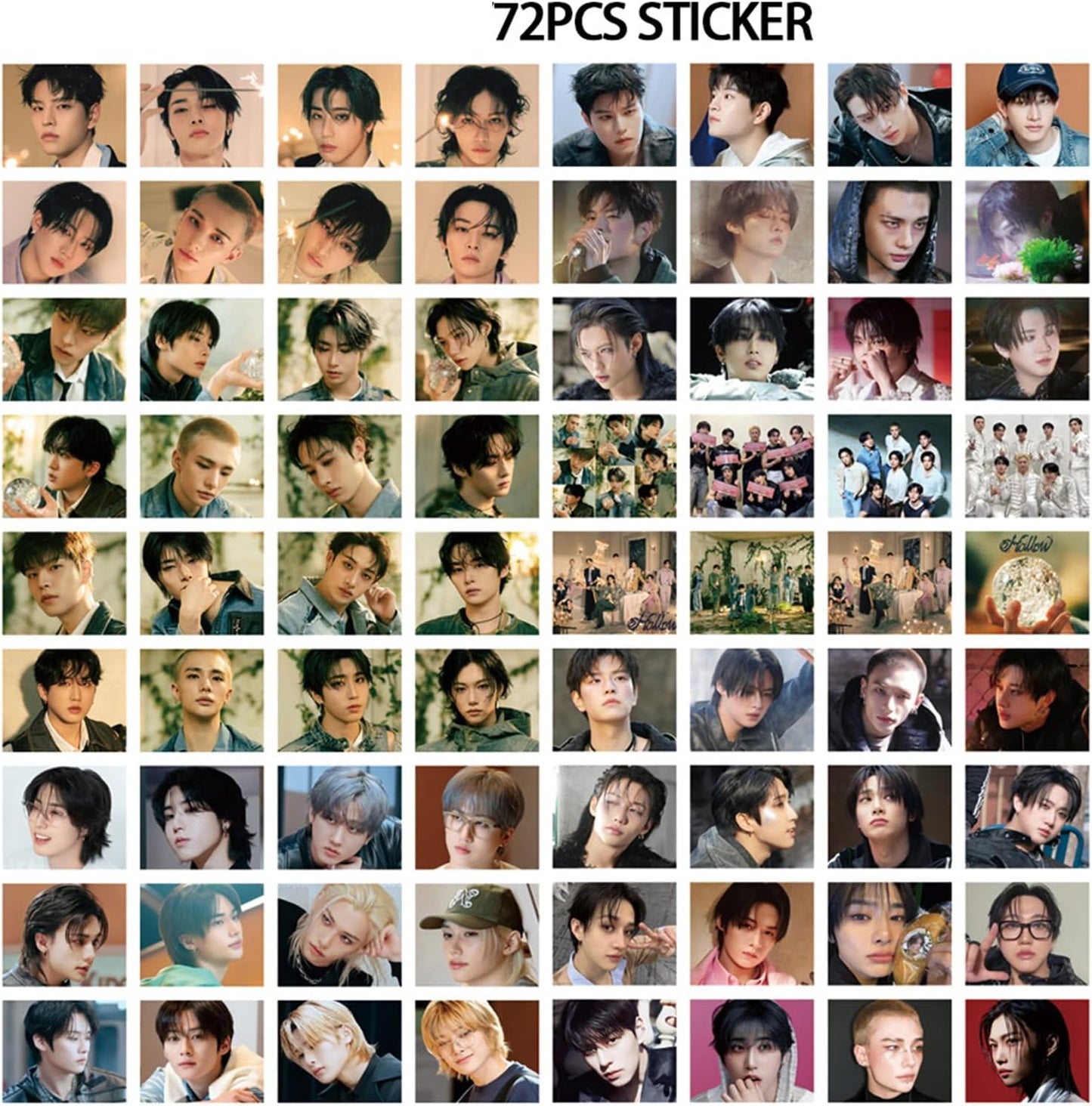Stray Kids HOLLOW Album Photocards 127 PCS KPOP Giant Photo Card Set Stray Kids Merch Boys and Girls Card Set 55 PCS Photocard and 40 PCS Stickers