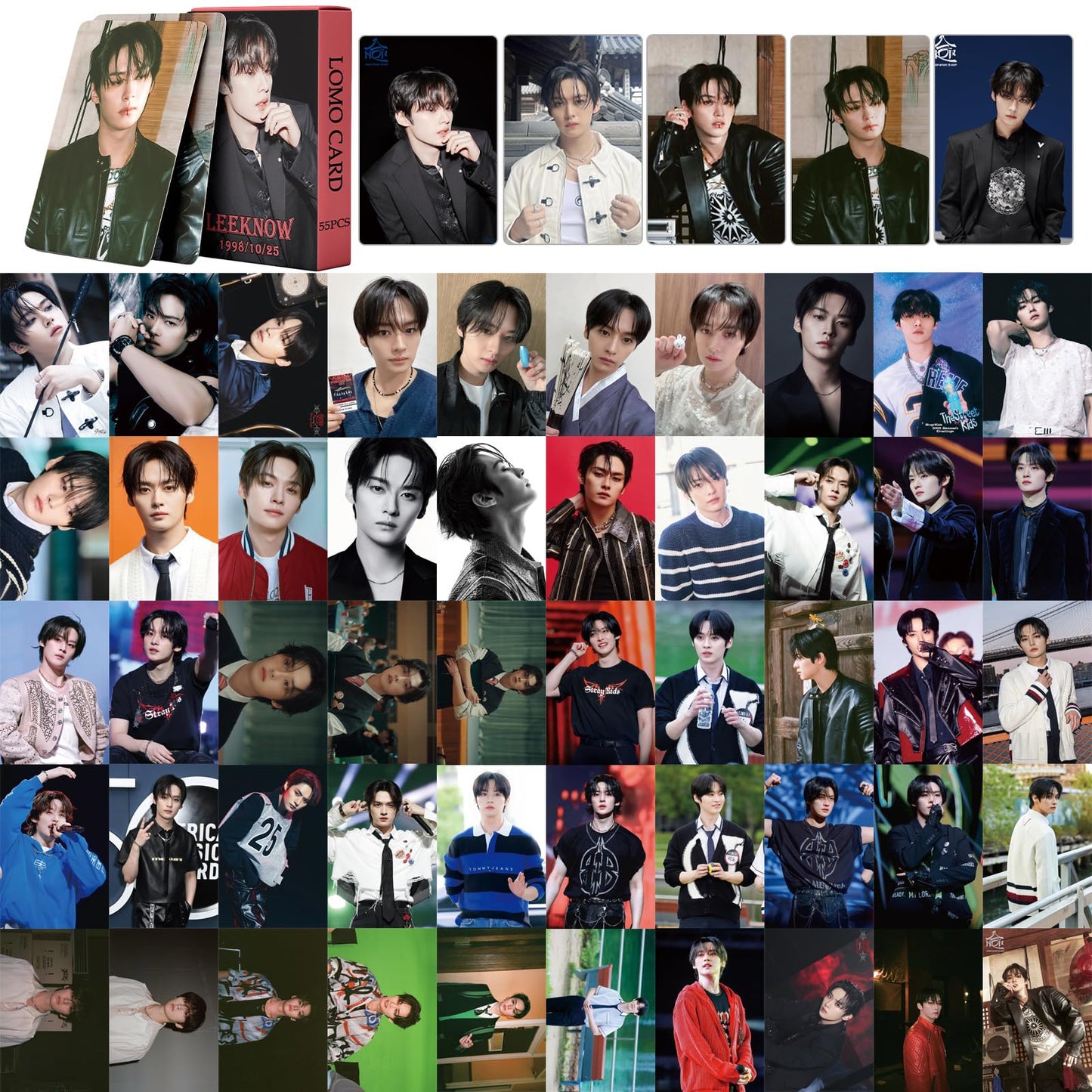 55 PCS Stray Kids Small Card in stock (HOP) Lee Min Ho Lee Known Lomo Cards, Photocards