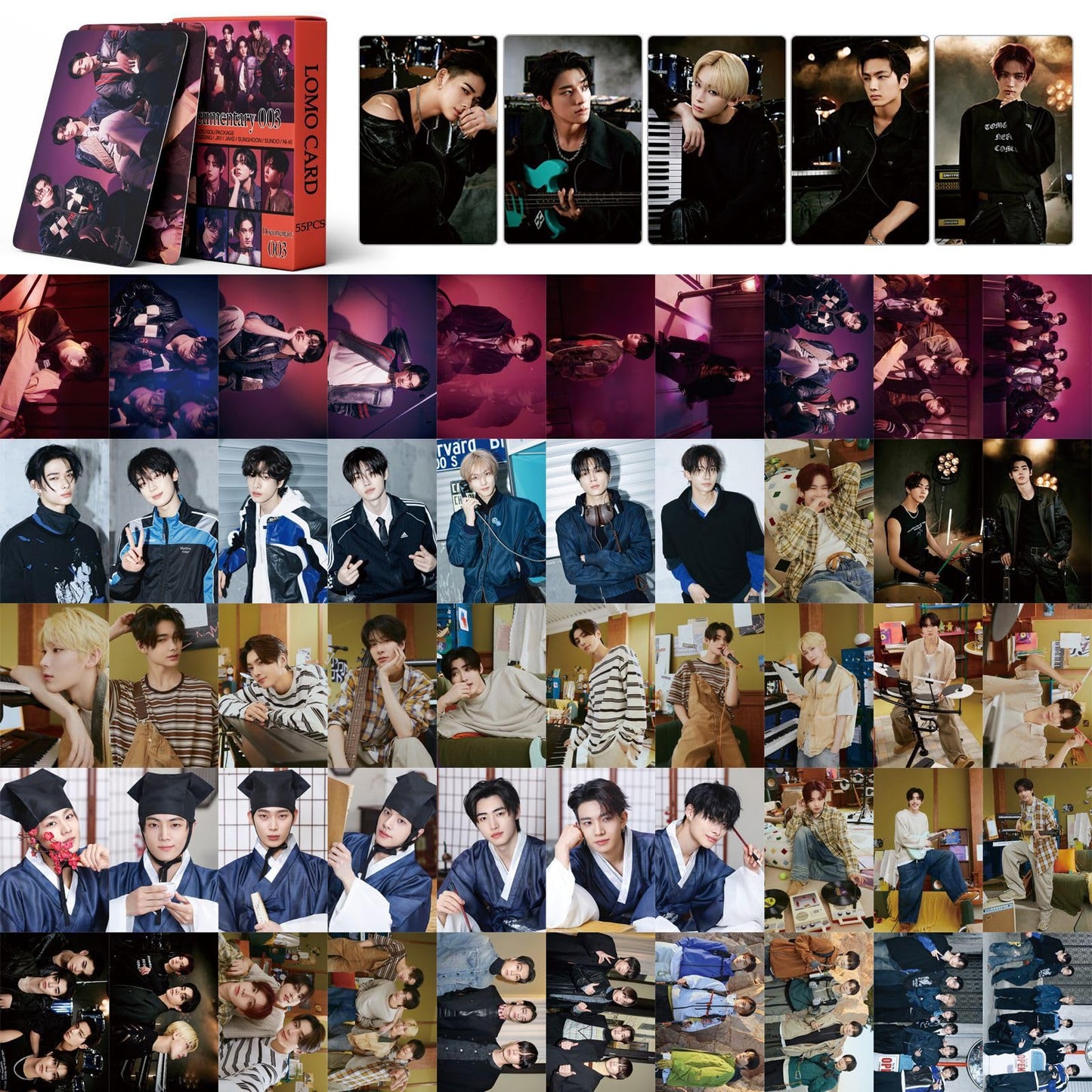 55 PCS of E group 2025 GGU GGU small card in stock JAY NIKI Lomo Cards, Photocards