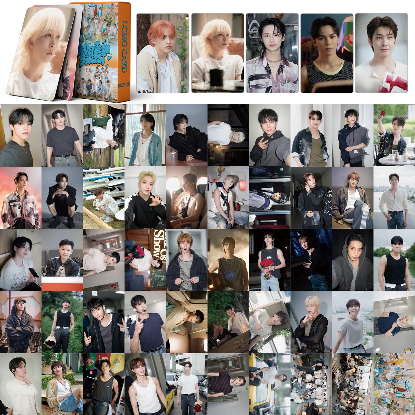 55 PCS SEVENTEEN LOVE MONEY FAME CARDS  SPILL THE FEELS Lomo Cards, Photocards
