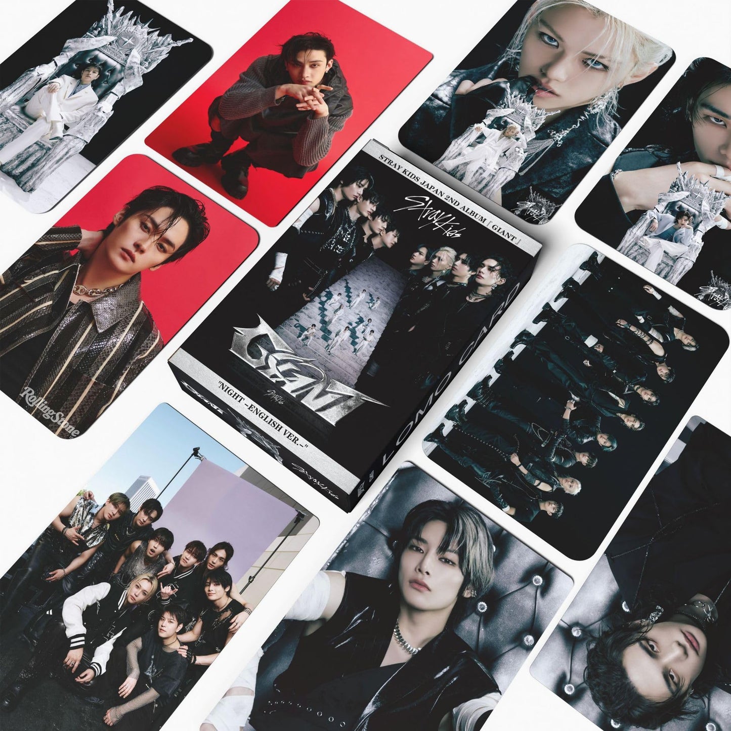 55 PCS Stray Kids  Photocards New Album GIANT Merch Small Cards, Star Peripheral Felix Li Longfu Lomo Cards
