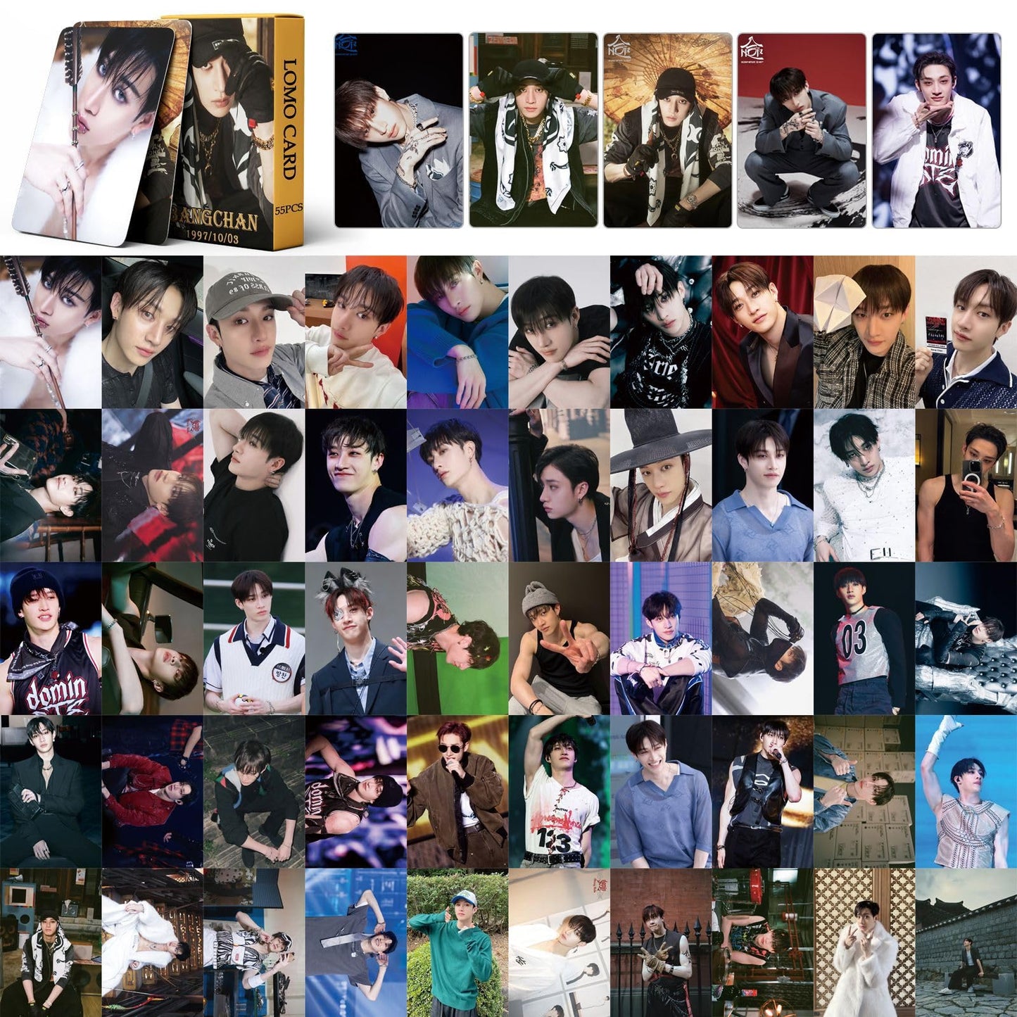 55 PCS Stray Kids Small Card (HOP)  Fangcan Card Bang Chan Lomo Cards, Photocards