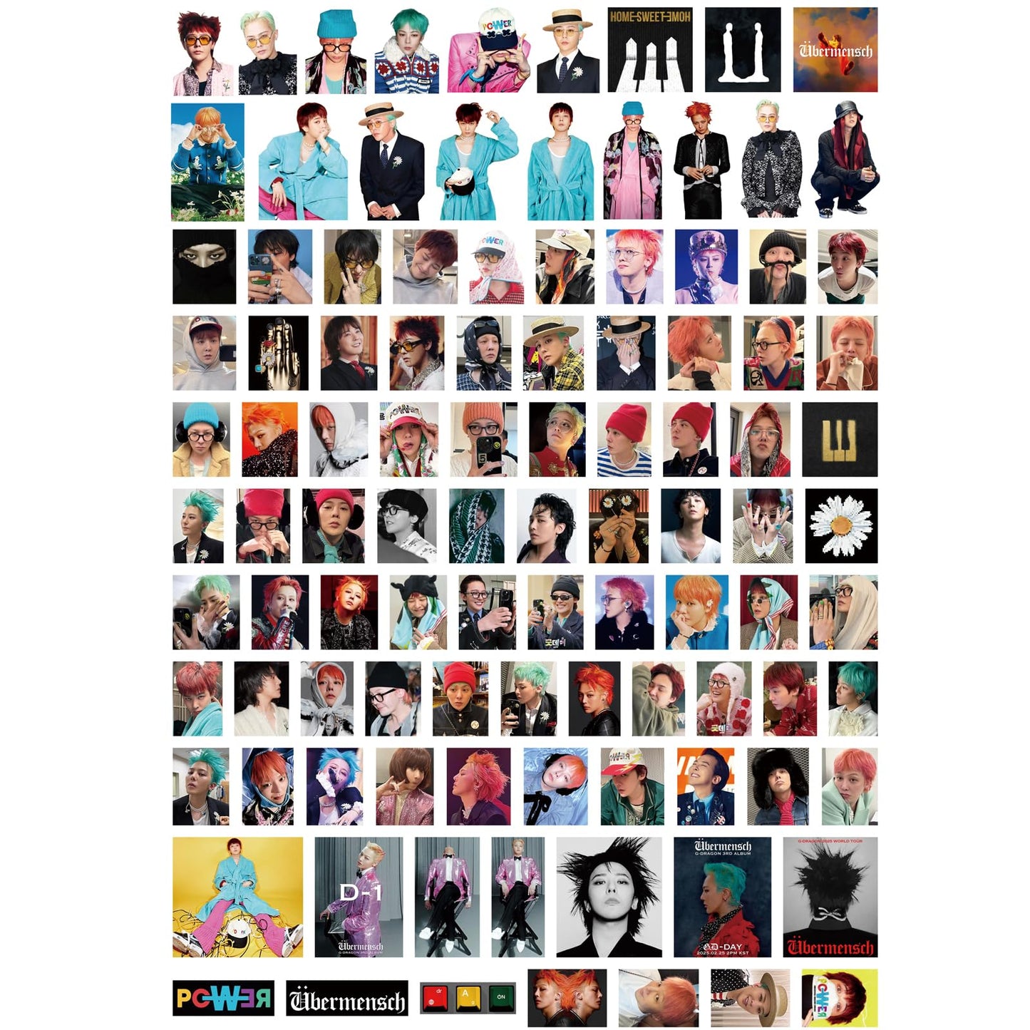 100 PCS  BIGBANG g-dragon album Übermensch Merch music stickers,Water Bottle,Kpop  Vinyl Waterproof  for Laptop,Bumper,Skateboard,Water Bottles,Computer,Phone, for Kids