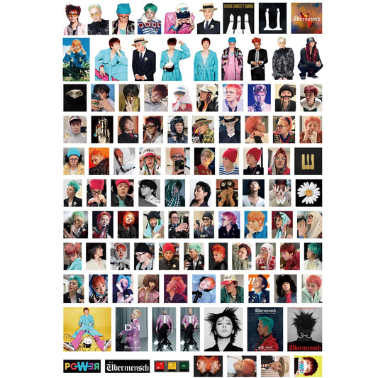 100 PCS  BIGBANG g-dragon album Übermensch Merch music stickers,Water Bottle,Kpop  Vinyl Waterproof  for Laptop,Bumper,Skateboard,Water Bottles,Computer,Phone, for Kids
