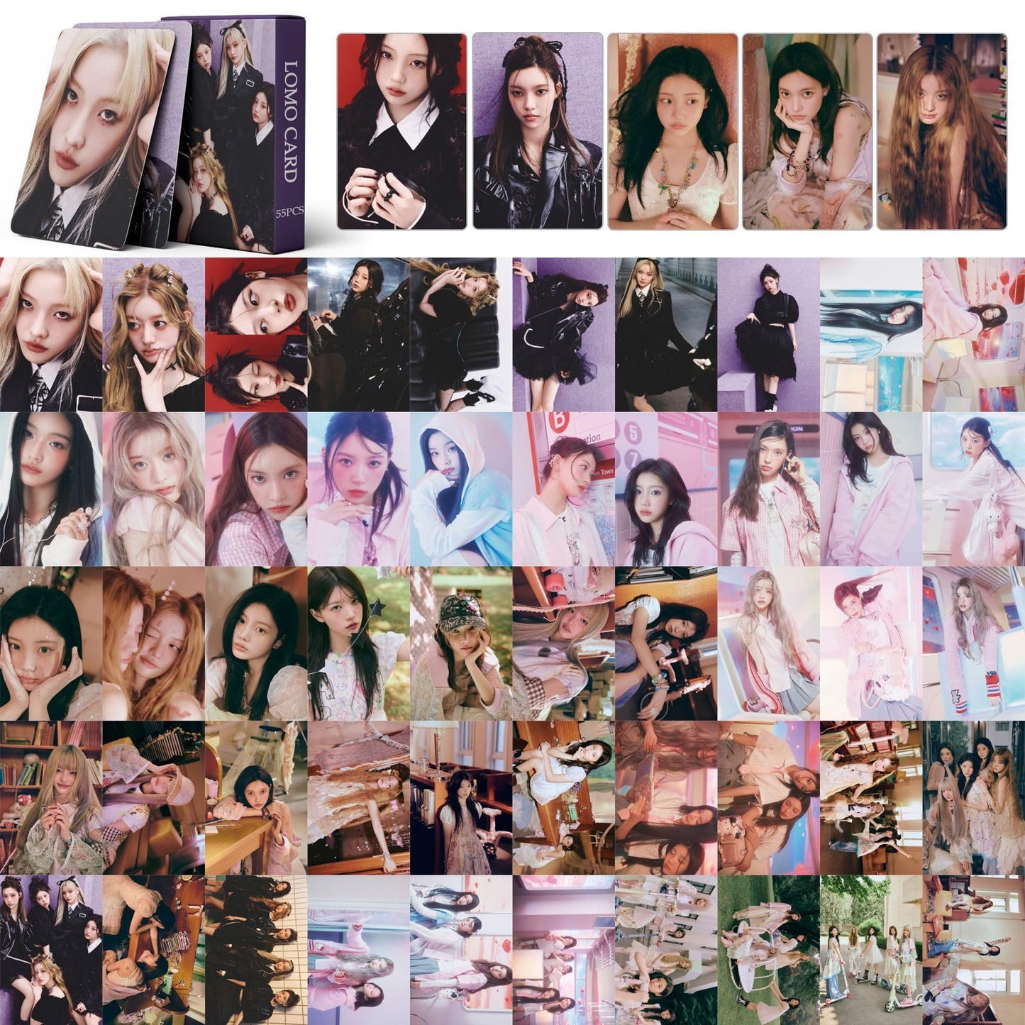 55 PCS ILLIT small cards in stock I'LL LIKE YOU Cards YUNAH MINJU Lomo Cards, Photocards