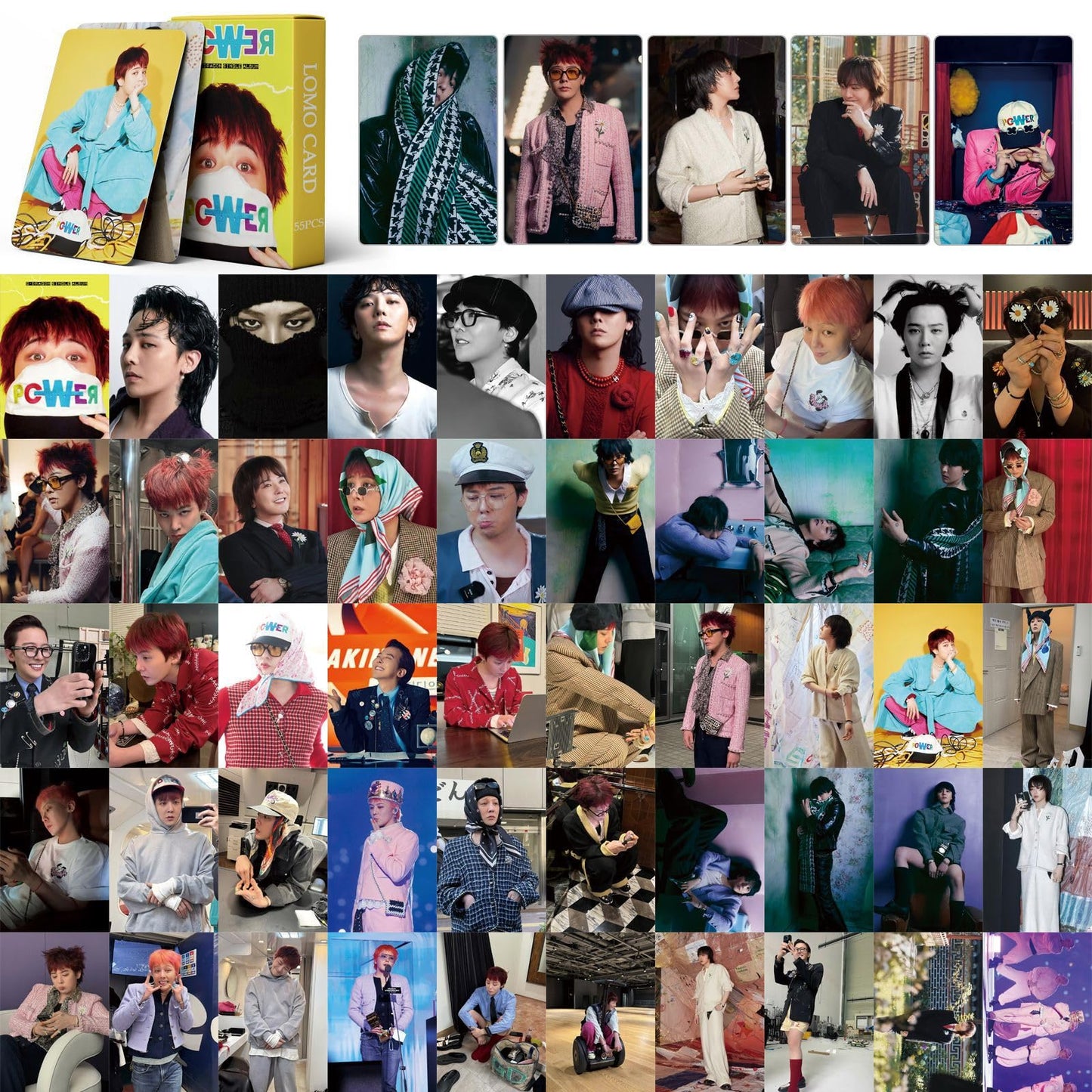 55 PCS BIGBANG G-DRAGON Photocards Kpop Kwon Zhilong album POWER  Merch small card HOME SWEET HOME Lomo Cards