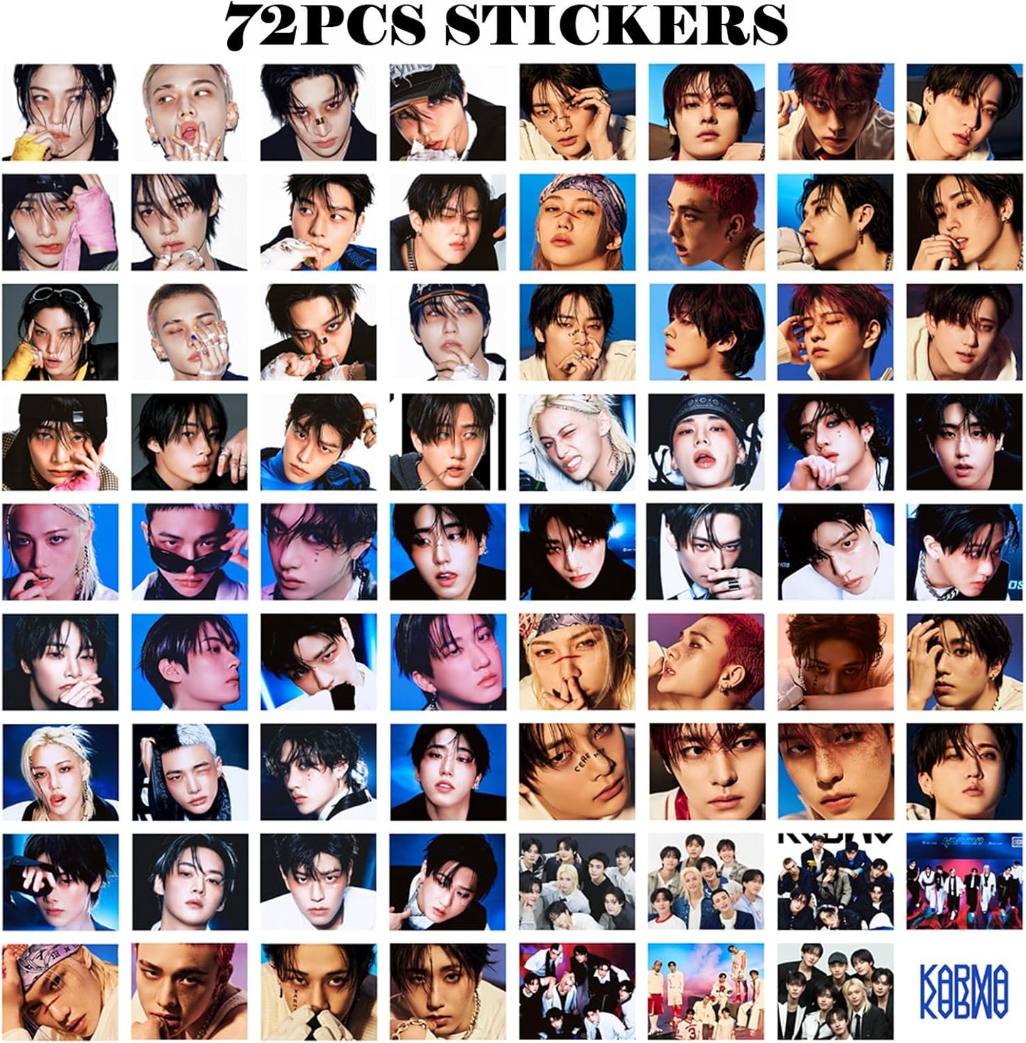 Stray Kids KARMA Album Photocards 127PCS KARMA Photo Card Set Stray Kids The 4th Album Merch Boys and Girls Card Set 55 PCS Photocard and 72 PCS Stickers Gift for STAY