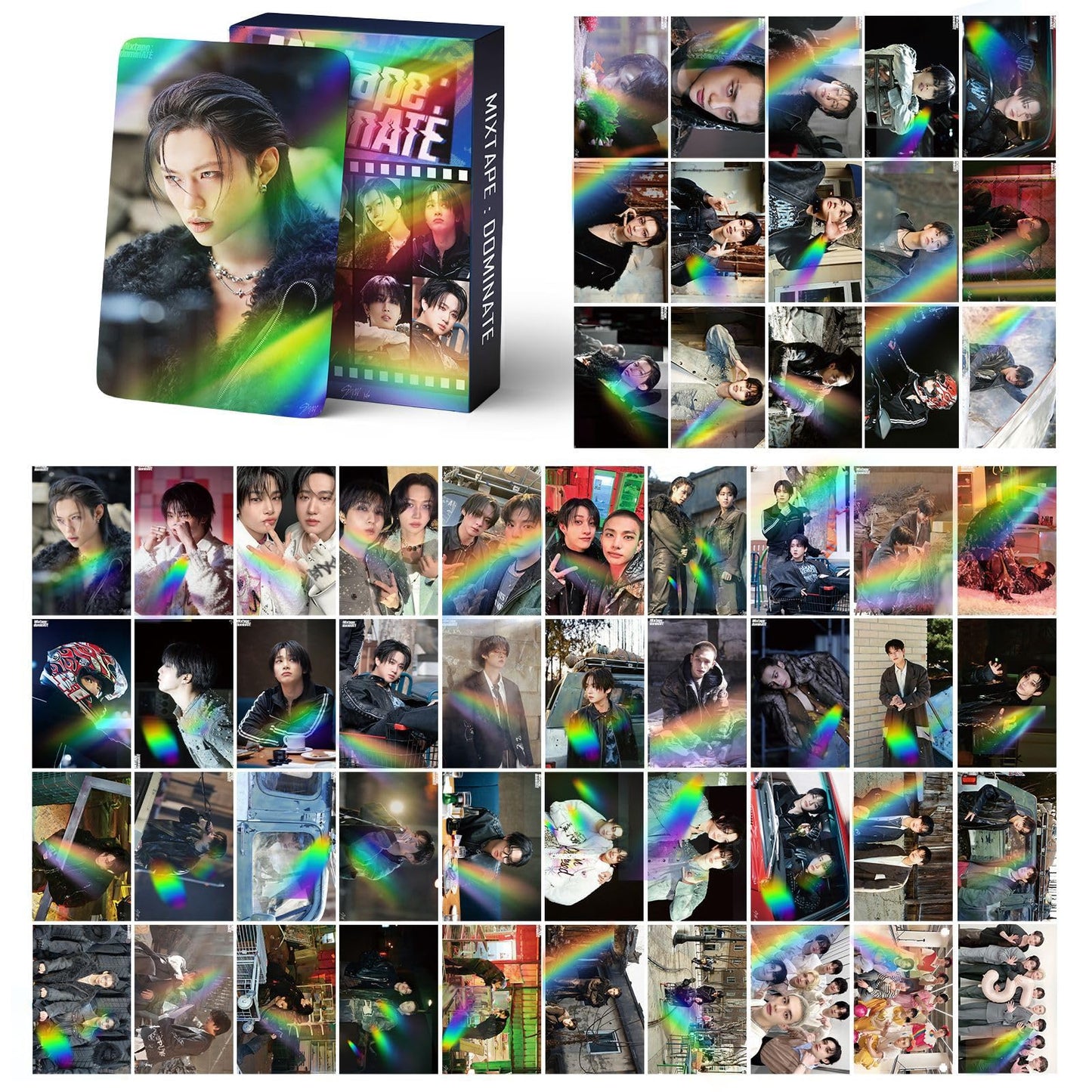 Kpop Stray Kids Photo Cards 55 Pcs Album 2025  Mixtape: dominATE  Merch 55 Pcs Lomo Cards