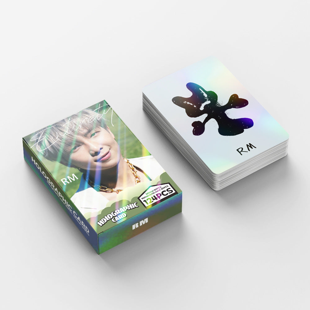 124 Pcs Laser Cards RM Photocards Merch 60 Pcs LOMO Cards And 64 Pcs Stickers
