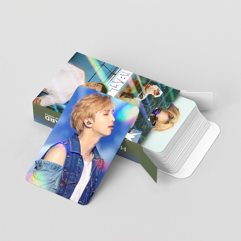 124 Pcs Laser Cards RM Photocards Merch 60 Pcs LOMO Cards And 64 Pcs Stickers