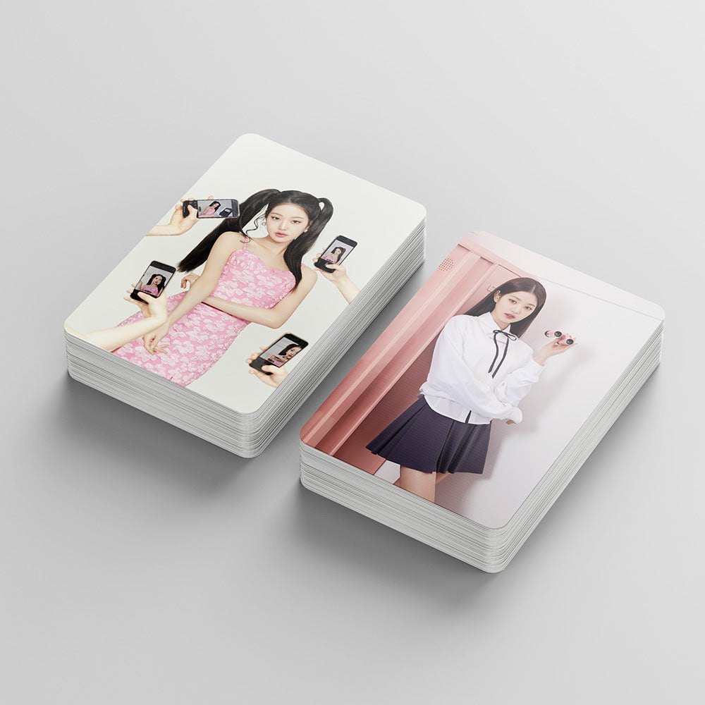 55 Kpop small cards IVE Zhang Yuanying personal  card Jang Won Young support card Lomo Cards, Photocards
