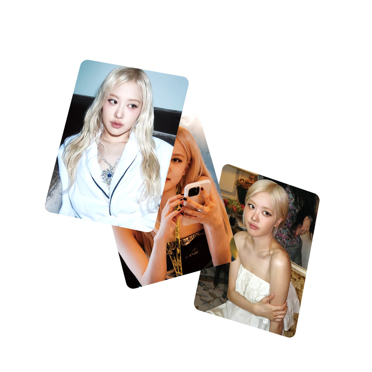 127 Pcs Black and Pink ROSE Photocards Album MESSY Merch 50 Pcs Lomo Cards And 77 Pcs Stickers