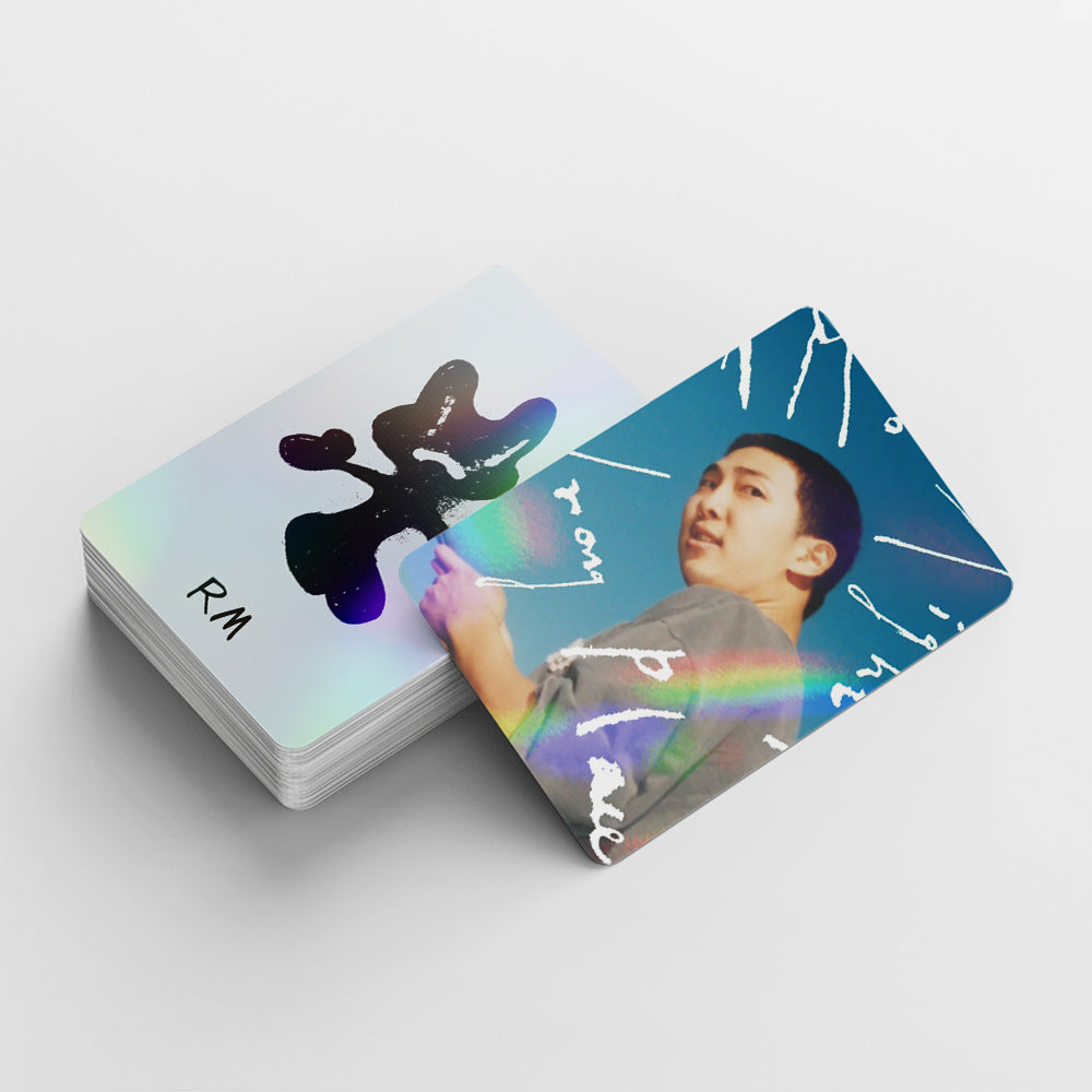 124 Pcs Laser Cards RM Photocards Merch 60 Pcs LOMO Cards And 64 Pcs Stickers