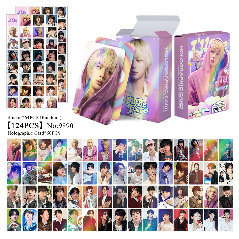 124 Pcs JIN Photocards Album Echo Merch Jin Shuozhen 60 Pcs Lomo Cards And 64 Pcs Music Stickers