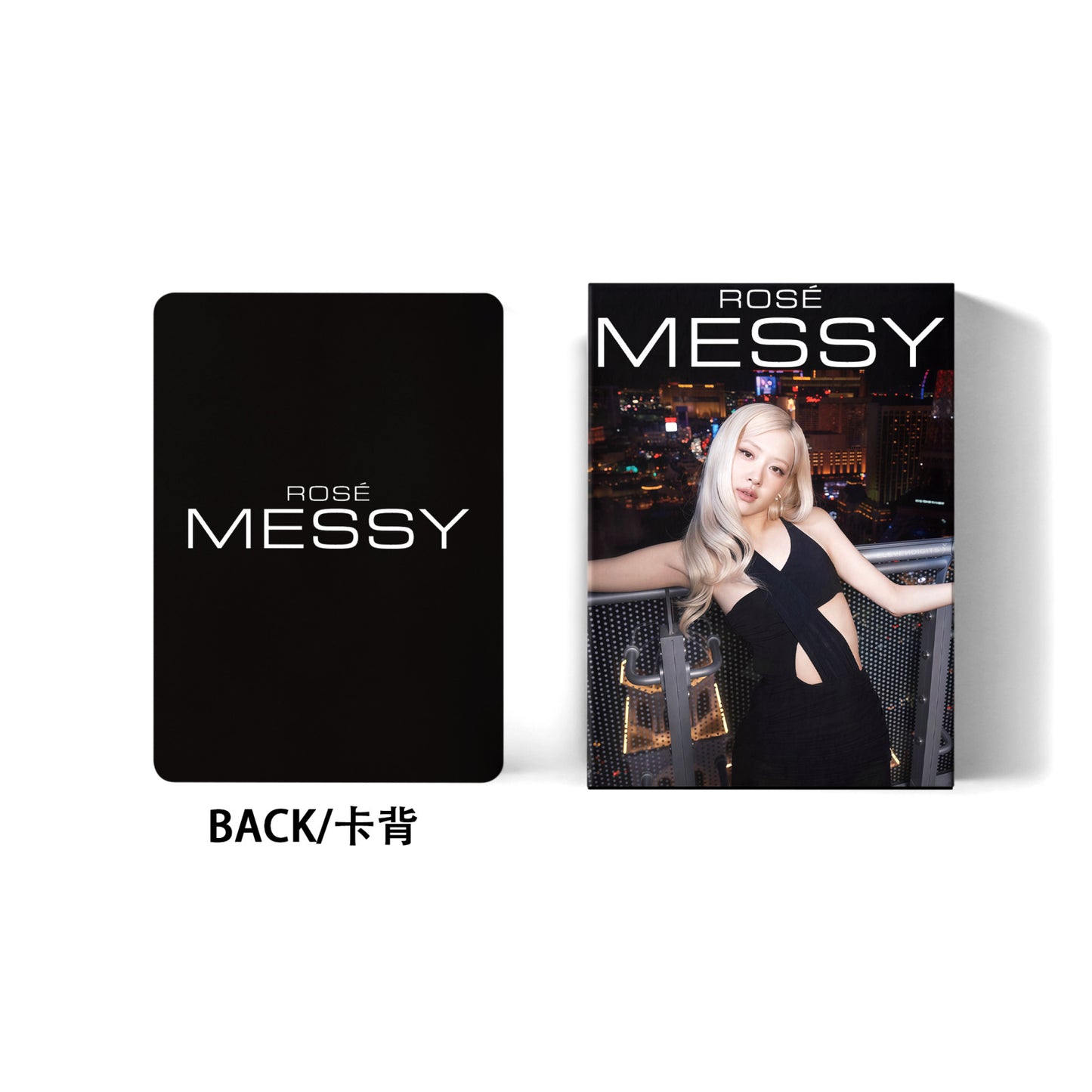 127 Pcs Black and Pink ROSE Photocards Album MESSY Merch 50 Pcs Lomo Cards And 77 Pcs Stickers