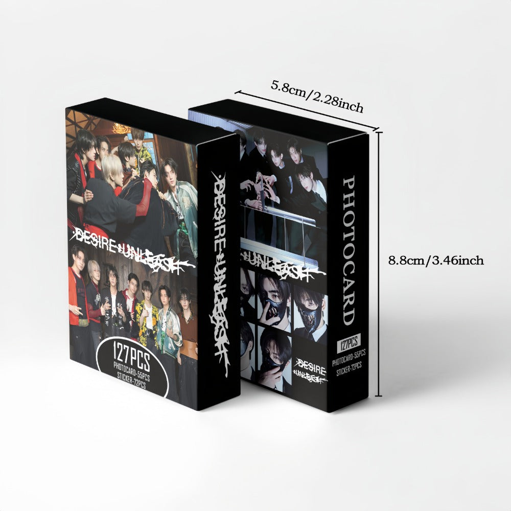 ENHYPEN Photocards 127 Pcs Album DESIRE: UNLEASH Merch JAKE JAY HEESEUNG 55 Pcs Lomo Cards And 77 Pcs Stickers