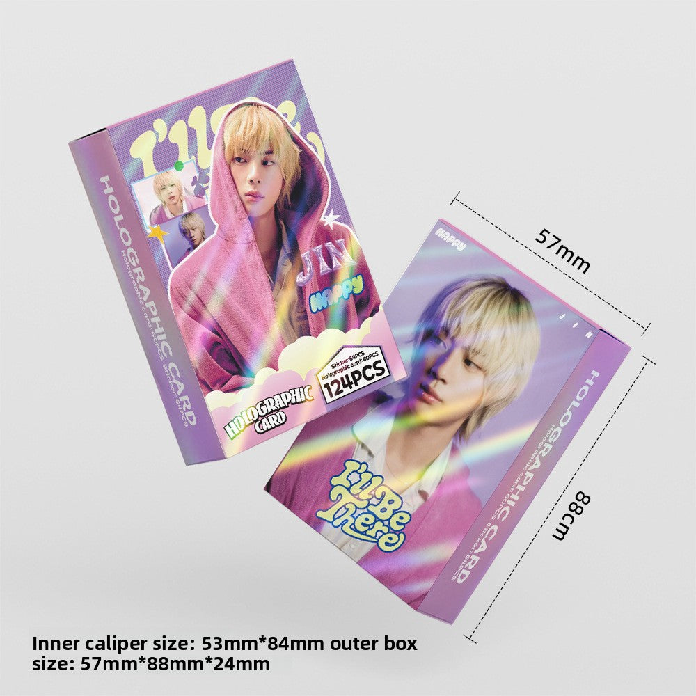 124 Pcs JIN Photocards Album Echo Merch Jin Shuozhen 60 Pcs Lomo Cards And 64 Pcs Music Stickers